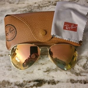 Authentic Rayban women's aviators sunglasses